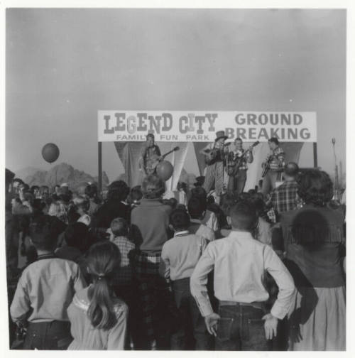 Photograph, a band playing at the groundbreaking of Legend City