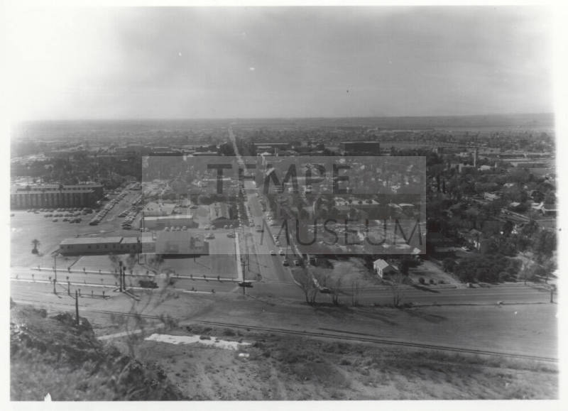View looking south from Tempe Butte, January 5th, 1962