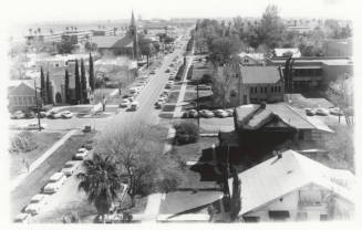 Eighth street view from the Baptist church tower