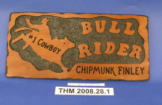 Plaque: Chipmunk Finley Bull Rider #1 Cowboy