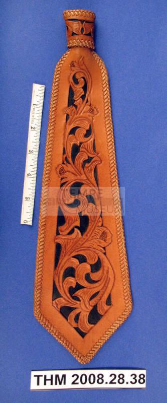 Leather Tooled Neck Tie