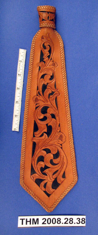 Leather Tooled Neck Tie