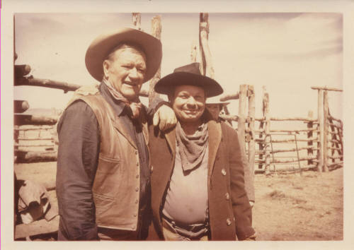 Photo of John Wayne and Larry Finley