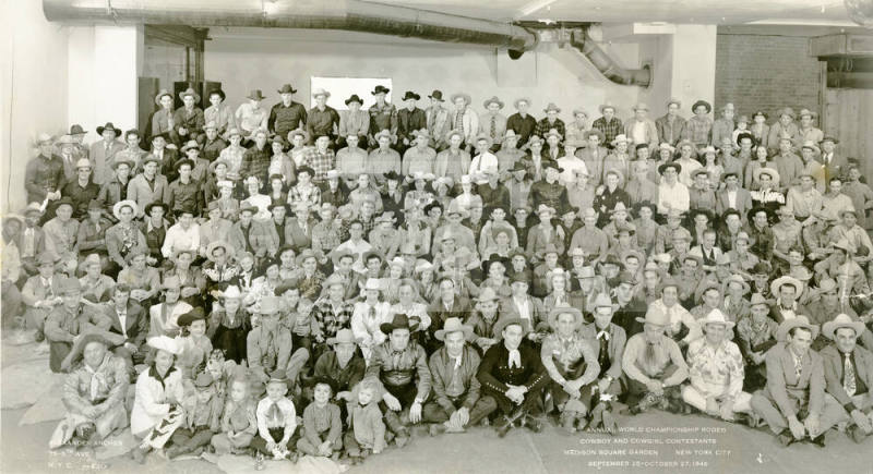 21st Annual World Championship Rodeo Cowboy and Cowgirl Contestants, NY City, Sept 25 - Oct 27, 1946
