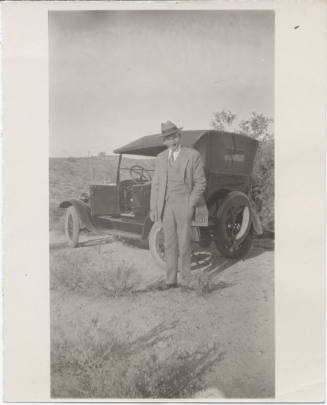 Milton Aepli with Touring Car in Desert