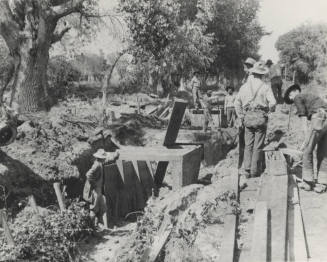 Construction Work on Irrigation Canal