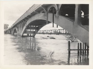 Ash Avenue Bridge During Flood