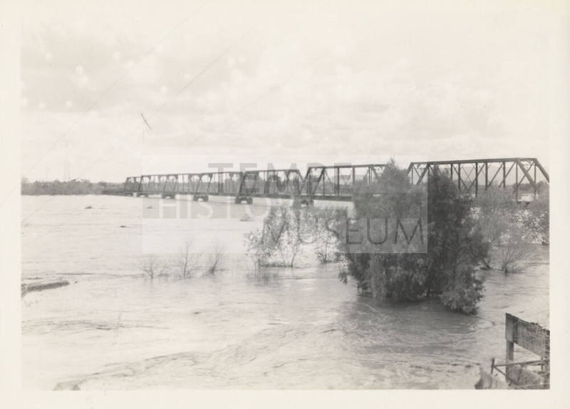 Southern Pacific Railroad Bridge During Flood