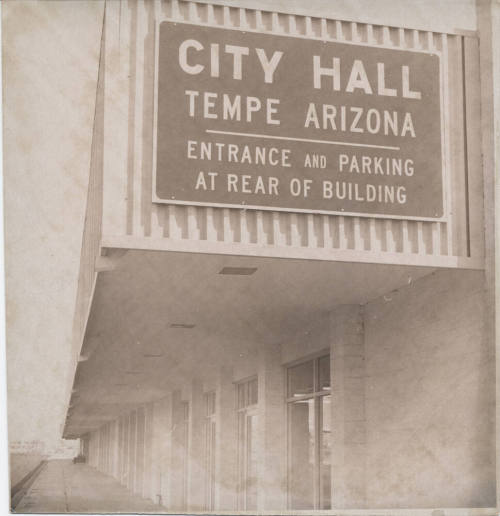 Entrance Sign - Tempe City Hall Building