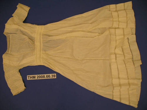 Victorian Ivory Cotton Long Dress