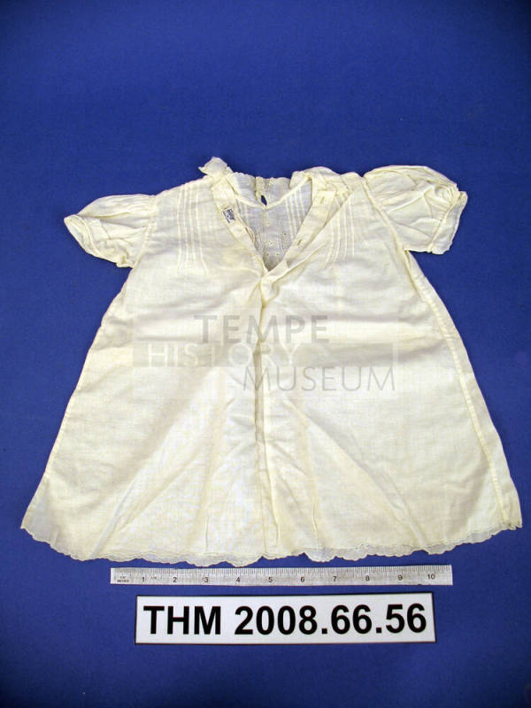 Baby Dress with Embroidered Flowers and Open Work