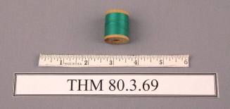Spool, Wood with Turquoise Thread