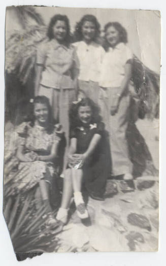 Photo:  Josie Ortega Sanchez and friends at Moeur Park, 1940