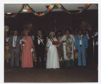 Agustina Silva, festival queen, and others at Escalante Center 1987