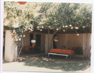 Decorated outside area Escalante Center 1986