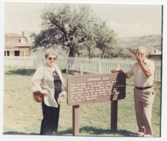 Paul Chavairia and Margaret Hines on trip to Fort Verde Arizona in 1988