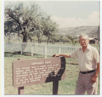 Paul Chavairia by Coppinger Road Sign, September 1987