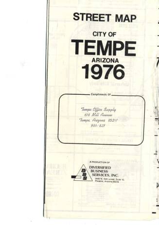 Street Map, City of Tempe 1976