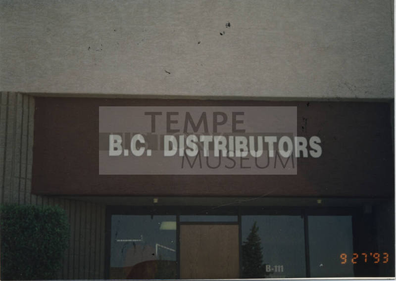 B.C. Distributors, 1403 West 10th Place, Tempe, Arizona