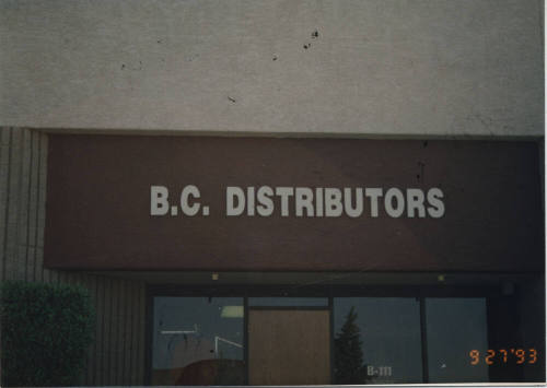 B.C. Distributors, 1403 West 10th Place, Tempe, Arizona
