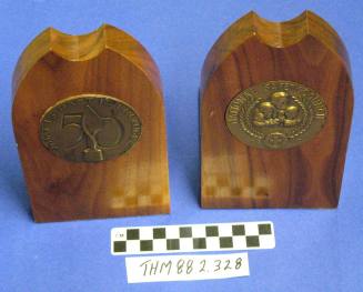 National Safety Council:  50th Anniversary 1913-1963 Bookends (1 of 2)