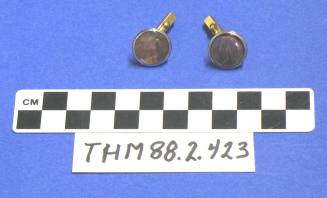 Gov. Pyle's cuff links - gold with mother of pearl