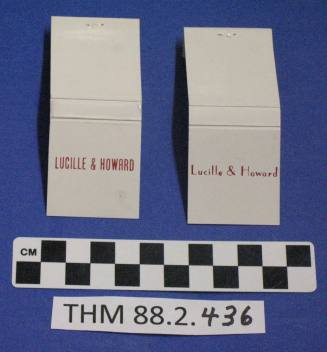 "Lucille and Howard" matchbooks