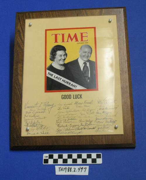 "Time" mock cover plaque:  Lucile and Howard Pyle