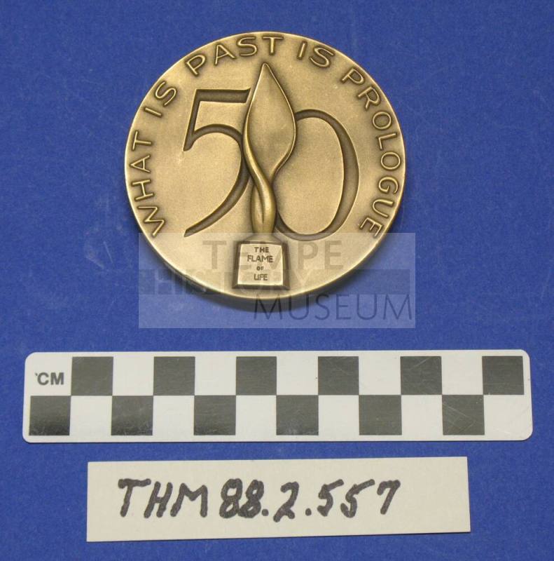 Golden Anniversary Medal, National Safety Council, 1963, Flame of Life Award