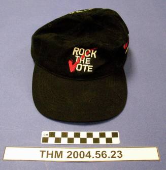Black "Rock the Vote" baseball cap