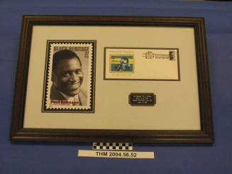 Framed Paul Robeson Stamp cover for Unity Walk 2004