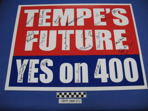 Tempe's Future, Yes on 400 sign