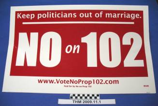 Vote No Prop.102, Marriage Man to Woman