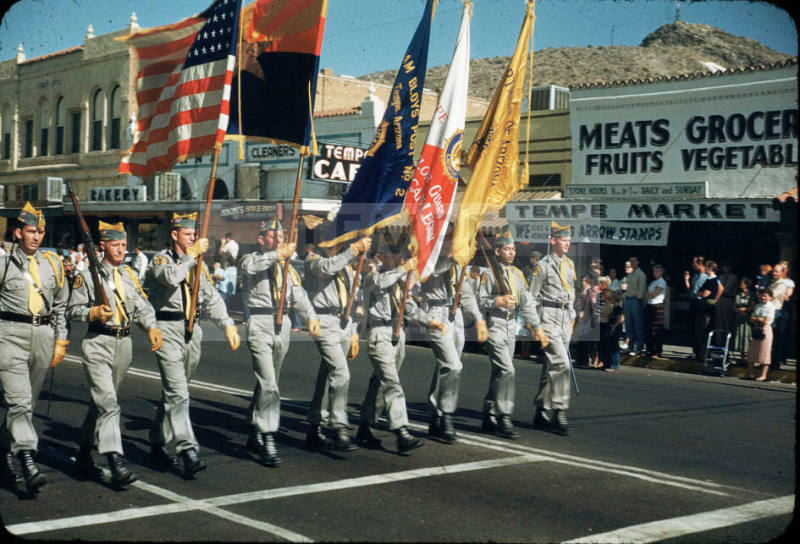 Parade:  American Legion Color Guard - Mill Avenue, Tempe