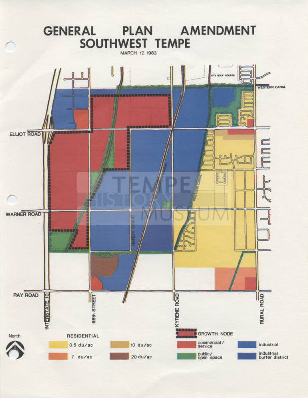 Map - General Plan Amendment for Southwest Tempe - March 17, 1983