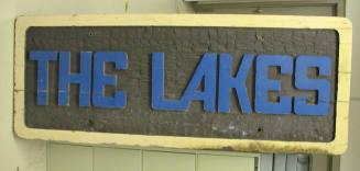 "The Lakes" subdivision entrance sign