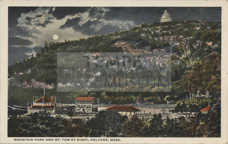 Postcard - Mountain Park and Mt. Tom, Holyoke, Massachusetts