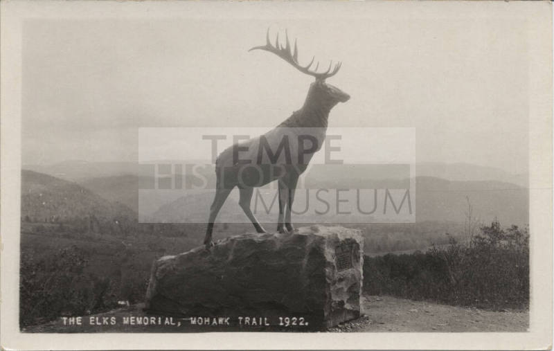 Postcard - The Elks Memorial, Mohawk Trail, Massachusetts