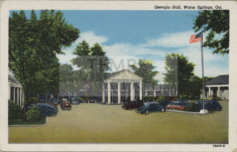 Postcard - Georgia Hall, Warm Springs, Georgia