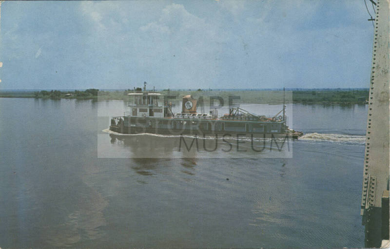 Postcard - Tugboat in Mobile Bay, Gulf Coast Region