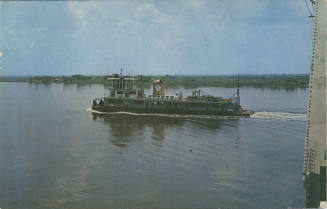 Postcard - Tugboat in Mobile Bay, Gulf Coast Region