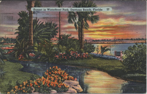 Postcard - Waterfront Park, Daytona Beach, Florida