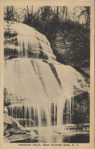 Postcard - Chequaga Falls, Watkins Glen, New York