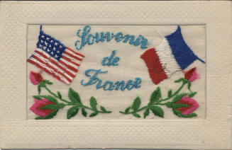 Postcard - Embroidered Souvenir De France