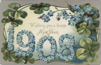 Postcard - "Wishing You a Happy New Year"