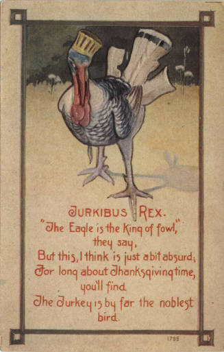 Postcard - "Turkibus Rex" Thansgiving Card