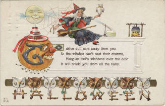 Postcard - "To Drive Dull Care Away..."