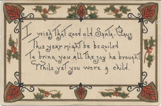 Postcard - "I Wish That Good Old Santa Claus"