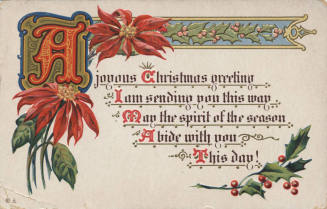 Postcard - "A Joyous Christmas Greeting"