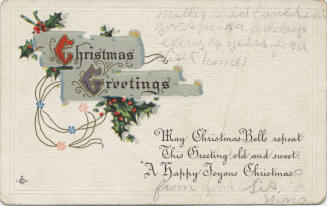 Postcard - "Christmas Greetings"